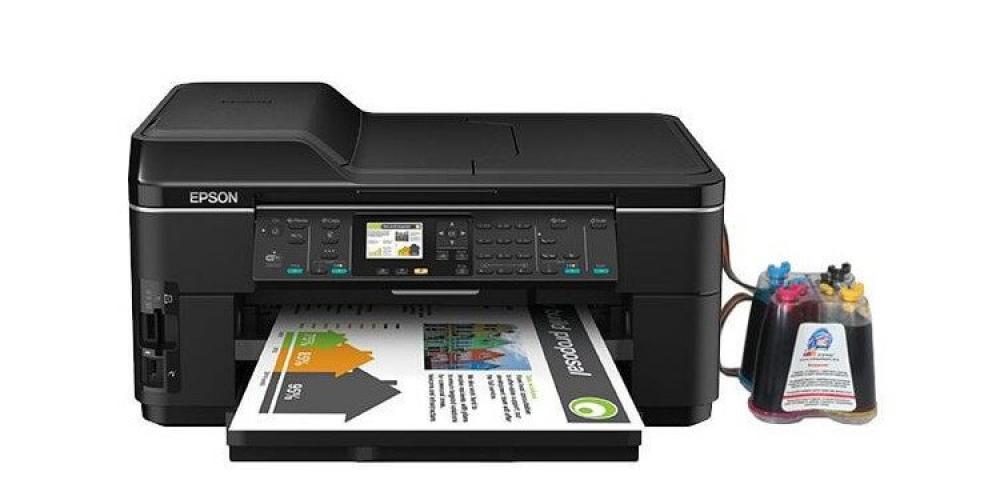 изображение МФУ Epson WorkForce WF-7515 с СНПЧ и чернилами - изображение 1