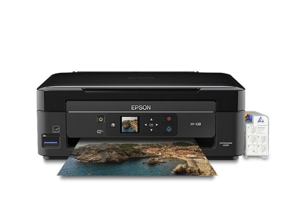 изображение МФУ Epson Expression Home XP-320 с СНПЧ и чернилами - изображение 1