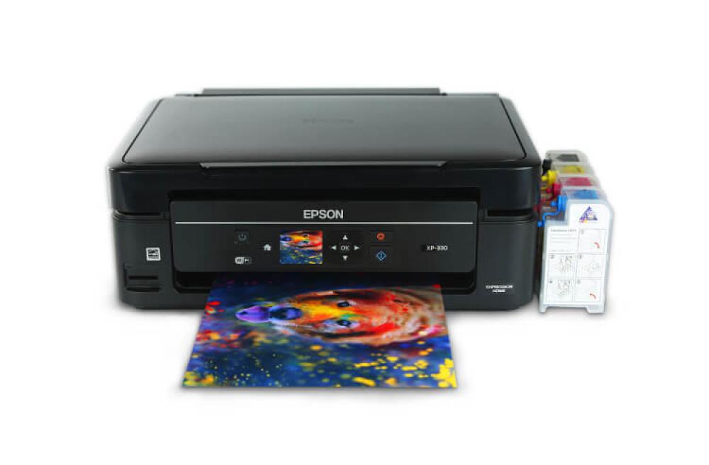 изображение МФУ Epson Expression Home XP-330 с СНПЧ и чернилами - изображение 1