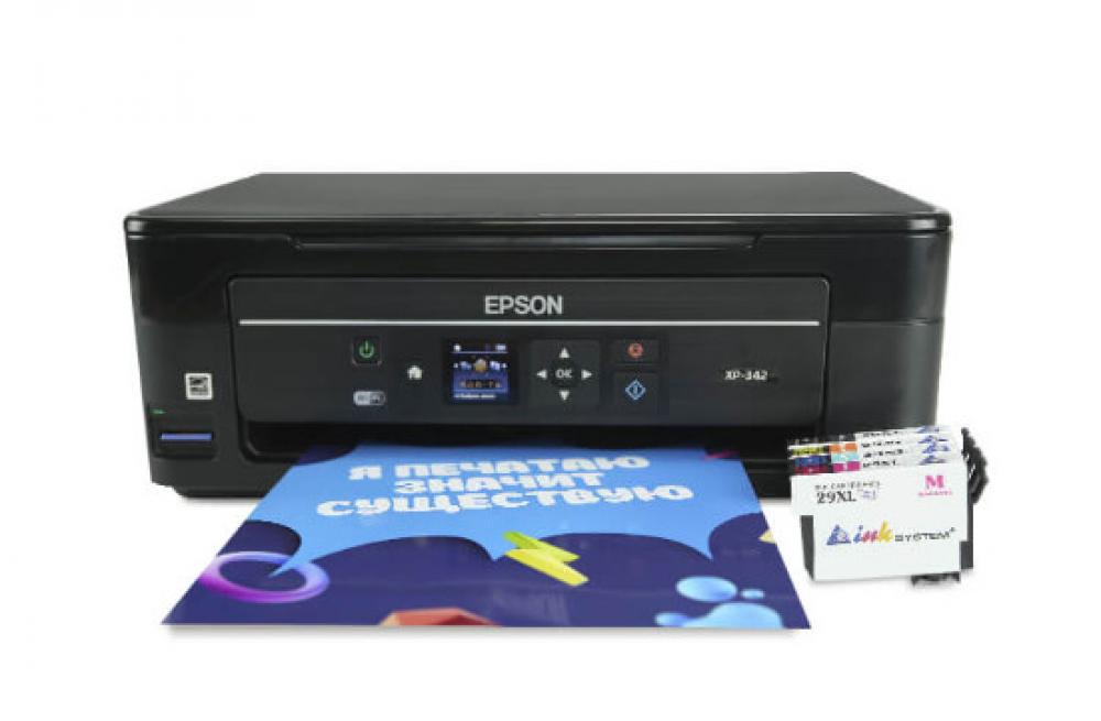изображение МФУ Epson Expression Home XP-342 с картриджами INKSYSTEM - изображение 1