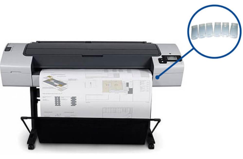 Плоттер HP Designjet T790 44" с ПЗК и чернилами - изображение 1