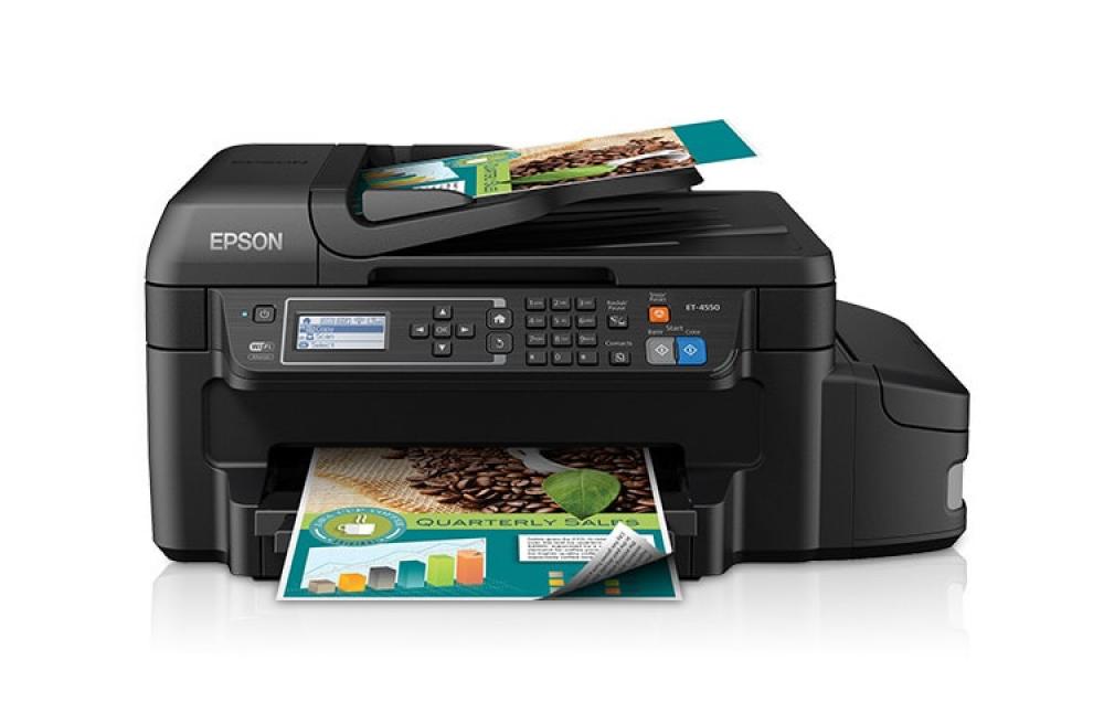 МФУ Epson WorkForce EcoTank ET-4550 с оригинальной СНПЧ и чернилами - изображение 1