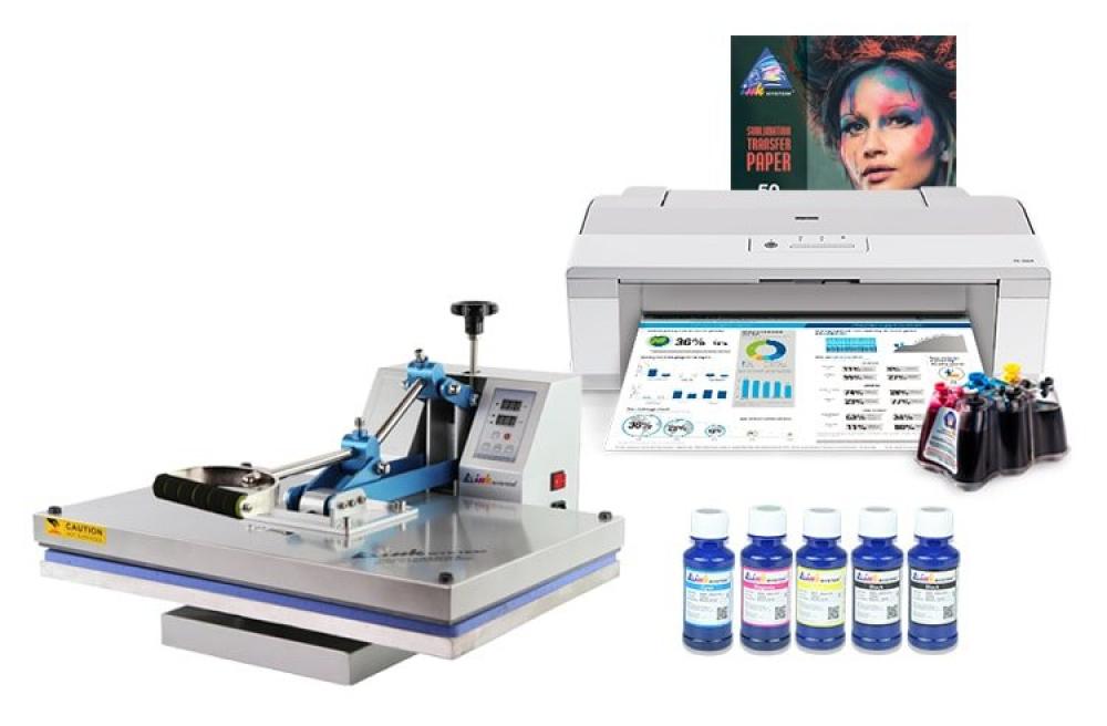 изображение Планшетный термопресс INKSYSTEM P-4060 40*60 см и принтер Epson PX-1004 с набором для сублимационной печати - изображение 1