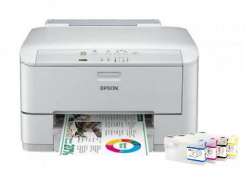 изображение Цветной принтер Epson WorkForce Pro WP-4015DN с ПЗК и чернилами - изображение 1
