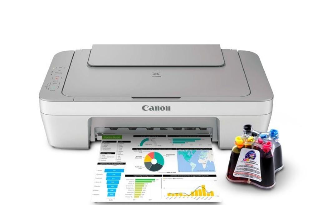 МФУ Canon PIXMA MG2550 с СНПЧ и чернилами - изображение 1