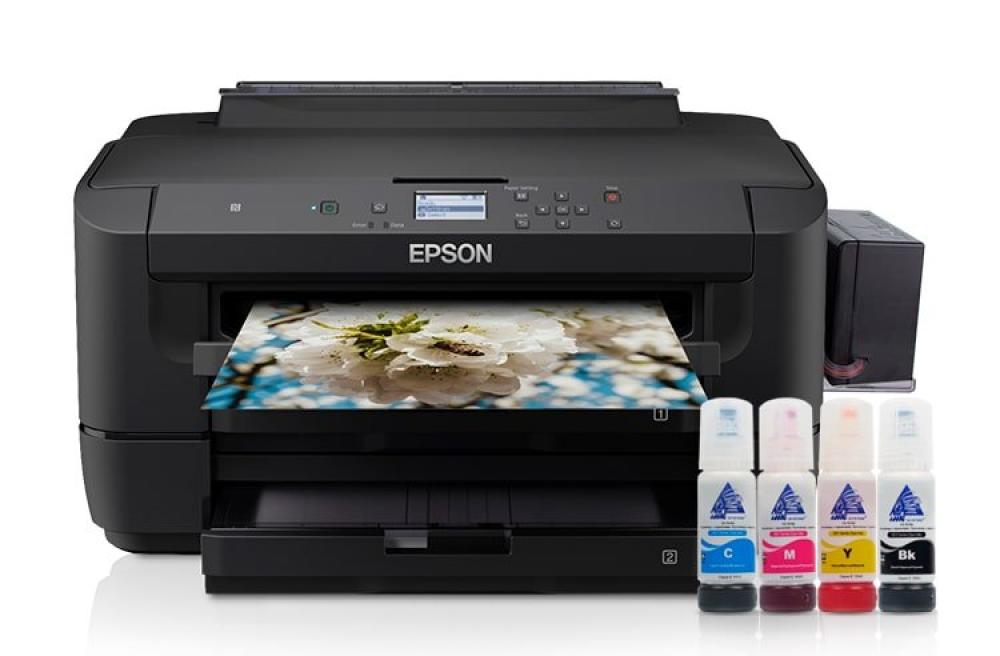 изображение Принтер Epson WorkForce WF-7210DTW с БСНПЧ и чернилами INKSYSTEM - изображение 1