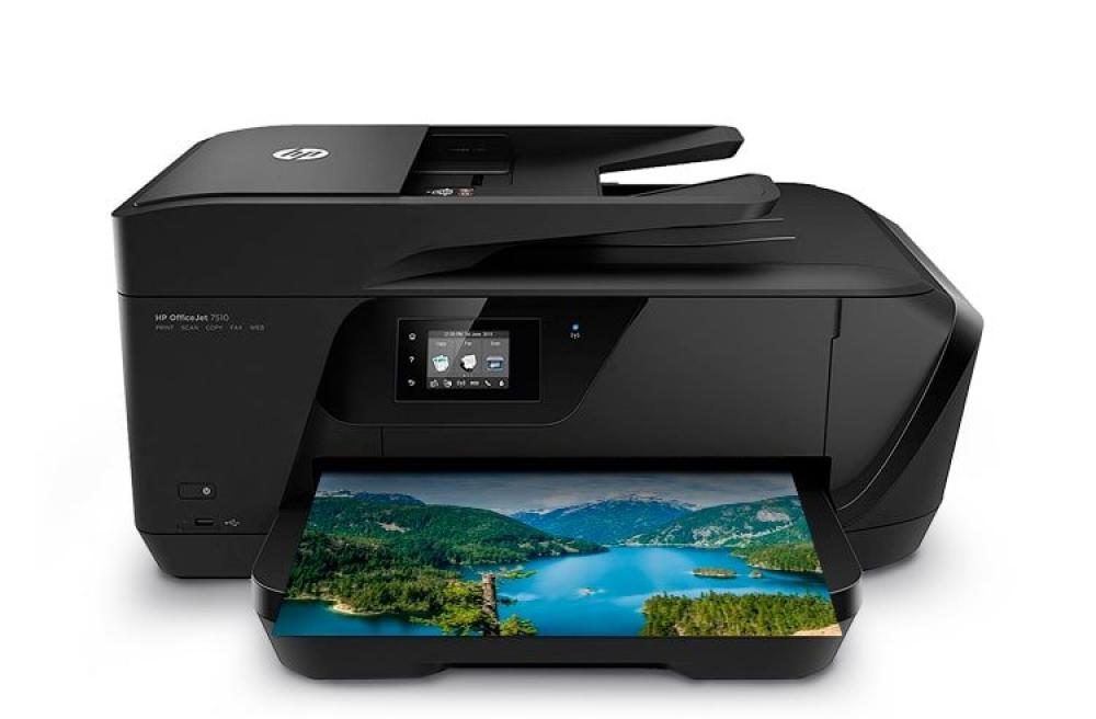 МФУ HP OfficeJet 7510 с ПЗК и чернилами - изображение 1