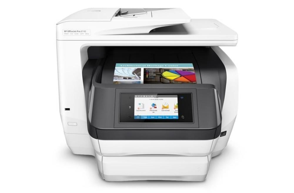 МФУ HP OfficeJet Pro 8740 с ПЗК и чернилами - изображение 1