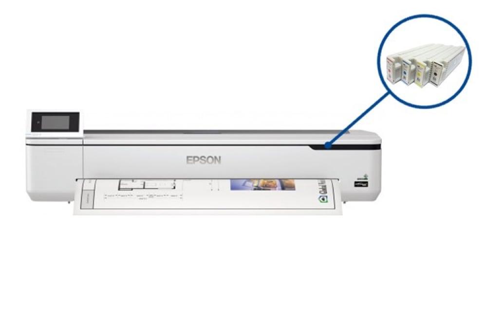 изображение Плоттер Epson SureColor SC-T5100N (без стенда) с ПЗК и чернилами - изображение 1