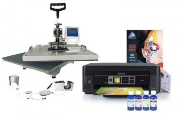 Многофункциональный термопресс INKSYSTEM C-04-2938 4 в 1 и МФУ Epson XP-352 с набором для сублимационной печати
