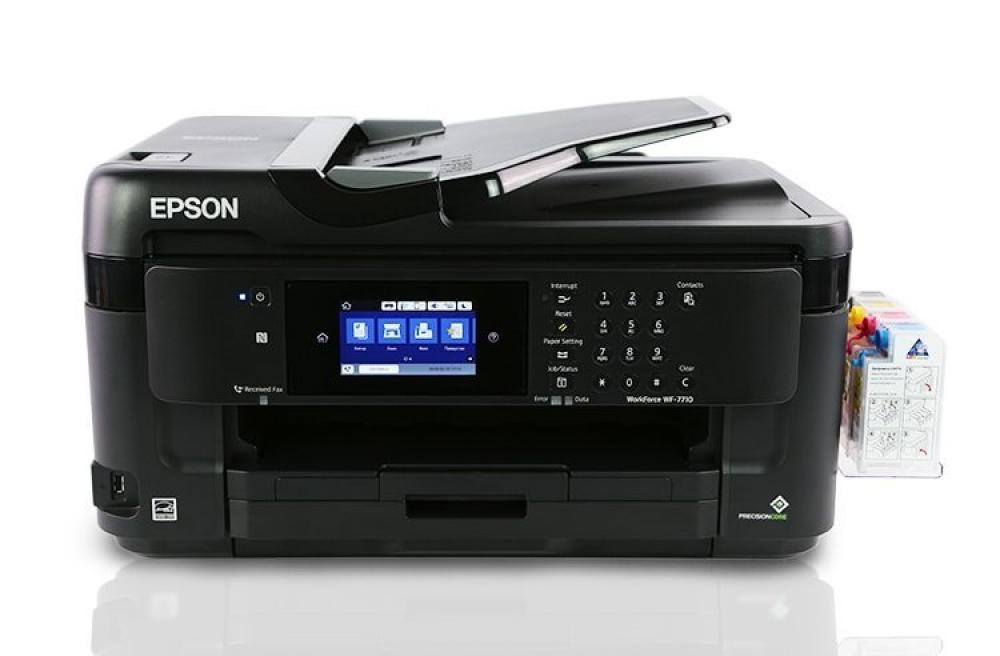 МФУ Epson WorkForce WF-7710DWF с СНПЧ и чернилами (Уценка) - изображение 1