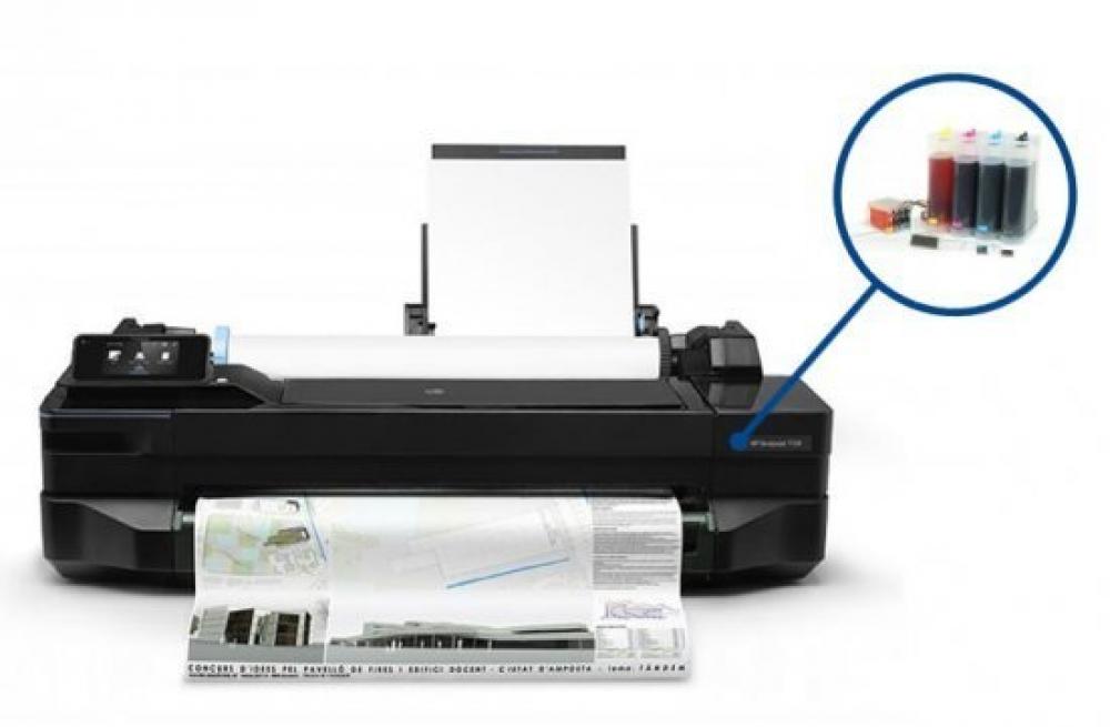 Плоттер HP Designjet T520 36" (без стенда) с СНПЧ и чернилами (Уценка) - изображение 1