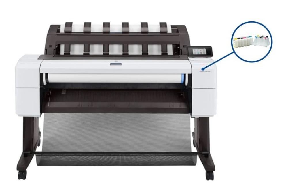 Плоттер HP DesignJet T1600 36" с СНПЧ и чернилами - изображение 1
