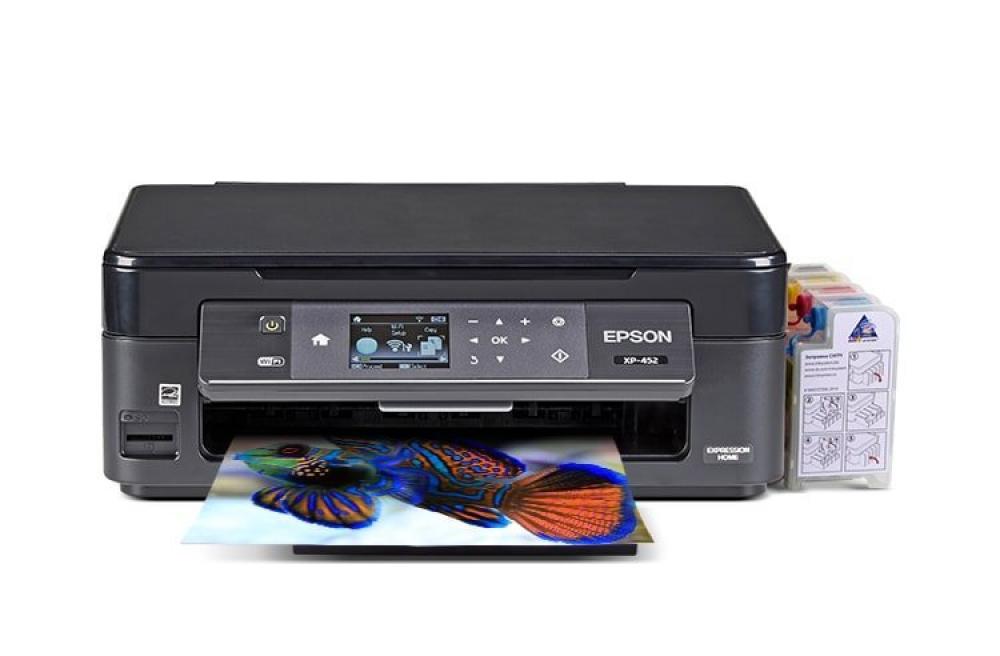 МФУ Epson Expression Home XP-452 с СНПЧ и сублимационными чернилами - изображение 1