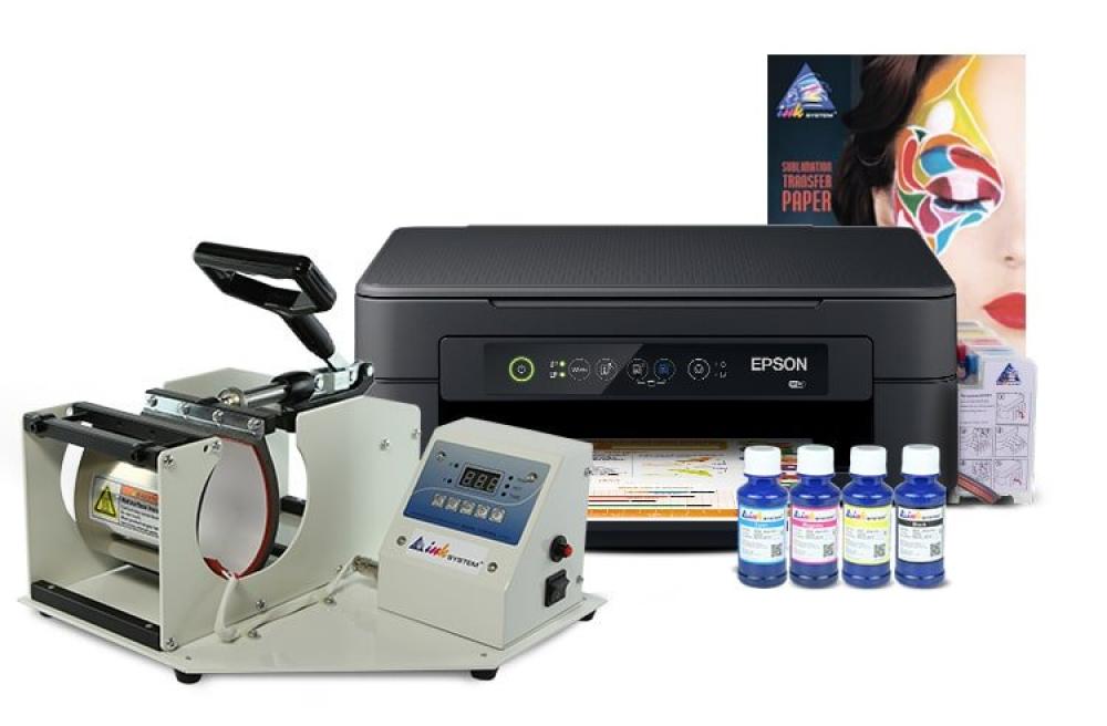 Чашечный термопресс INKSYSTEM M-01 и МФУ Epson XP-2100 с набором для сублимационной печати - изображение 1