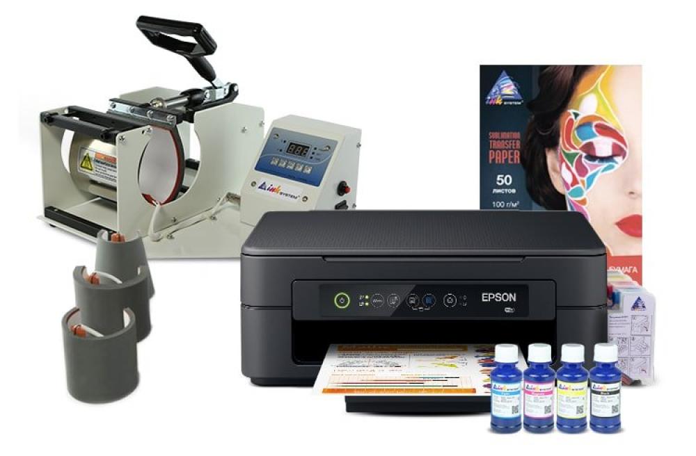 Чашечный термопресс INKSYSTEM M-04 4 в 1 и МФУ Epson XP-2100 с набором для сублимационной печати - изображение 1