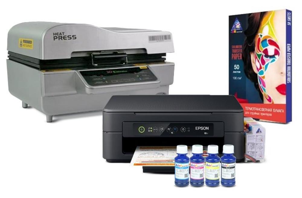 Вакуумный термопресс HeatPress V-01 3D и МФУ Epson XP-2100 с набором для сублимационной печати - изображение 1
