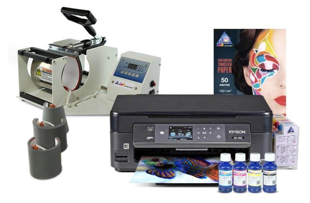 Чашечный термопресс INKSYSTEM M-04 4 в 1 и МФУ Epson XP-452 с набором для сублимационной печати - изображение 1
