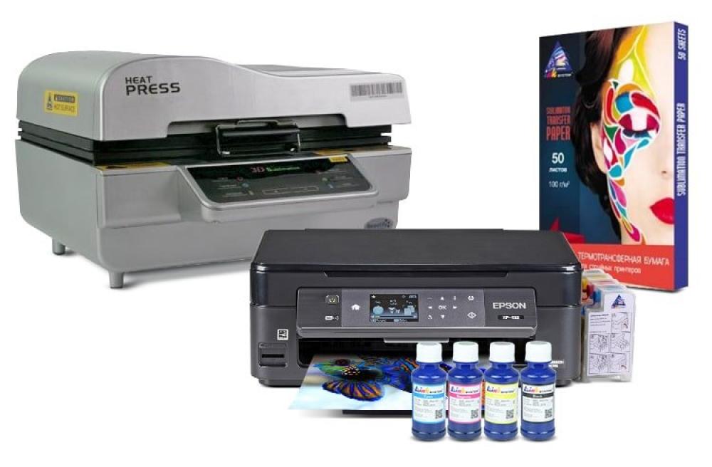 Вакуумный термопресс HeatPress V-01 3D и МФУ Epson XP-452 с набором для сублимационной печати - изображение 1