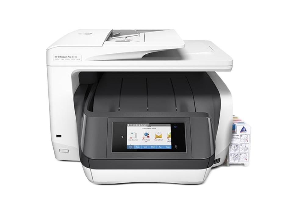 МФУ HP OfficeJet Pro 8730 с СНПЧ и чернилами - изображение 1