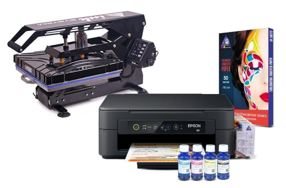 Планшетный термопресс INKSYSTEM SP AO3838 38*38 см и МФУ Epson XP-2100 с набором для сублимационной печати - изображение 1