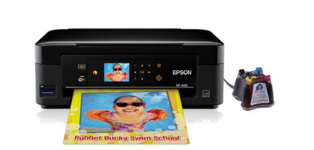 изображение МФУ Epson Expression Home XP-400 с СНПЧ и чернилами - изображение 1