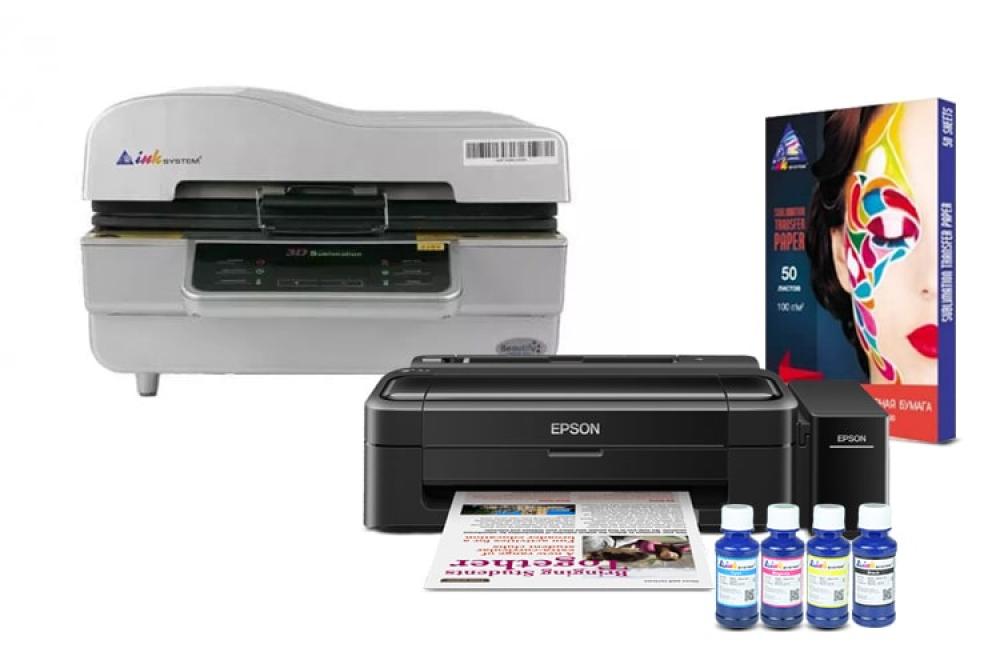 Вакуумный термопресс INKSYSTEM 3D-Max и принтер Epson L132 с набором для сублимационной печати - изображение 1