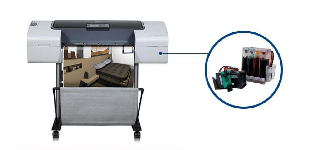 изображение Плоттер HP DesignJet T1100 с СНПЧ и чернилами - изображение 1