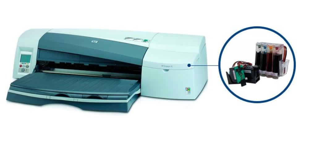 изображение Плоттер HP DesignJet 70 с СНПЧ и чернилами - изображение 1