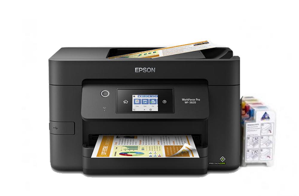 МФУ Epson WorkForce Pro WF-3820 с СНПЧ и чернилами - изображение 1