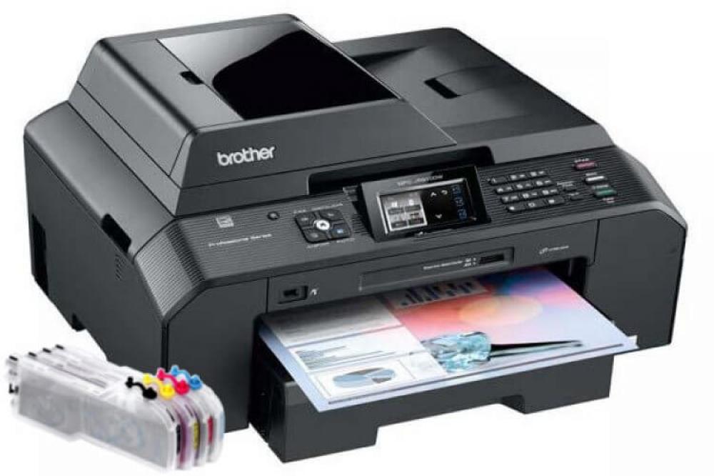 изображение МФУ Brother MFC-J5910DW с ПЗК и чернилами - изображение 1