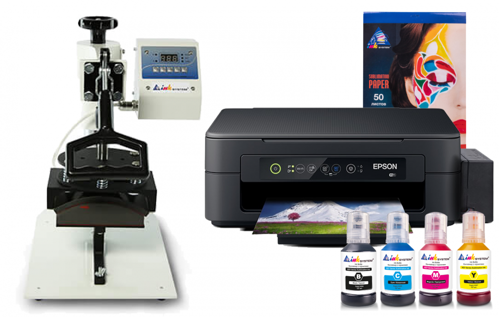 изображение Кепочный термопресс INKSYSTEM B-01 и МФУ Epson XP-2205 с набором для сублимационной печати - изображение 1