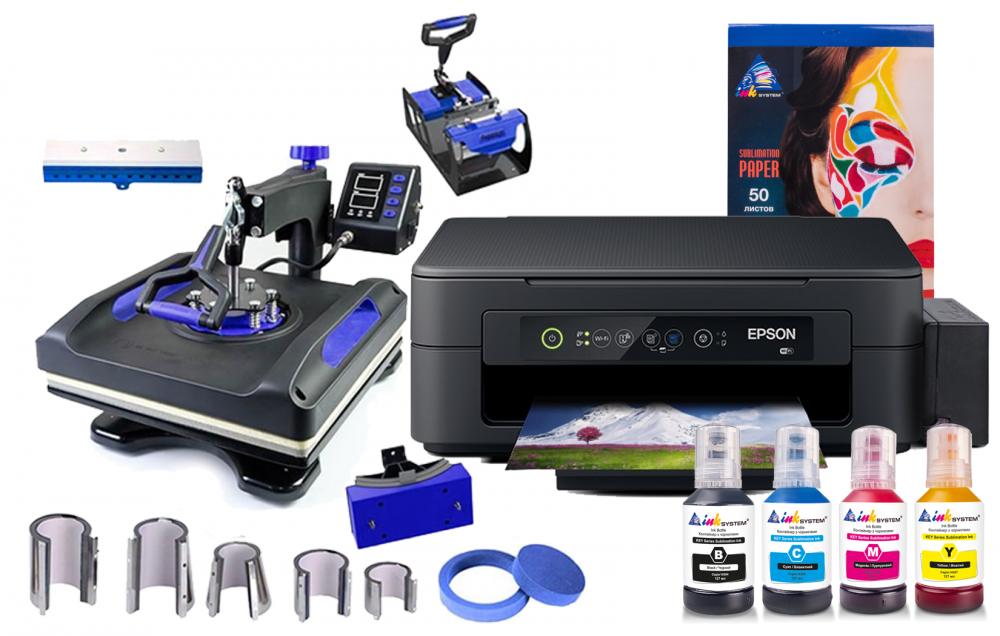 изображение Термопресс INKSYSTEM SP Combo 11 38*38 см 11 в 1 и МФУ Epson XP-2205 с набором для сублимационной печати - изображение 1