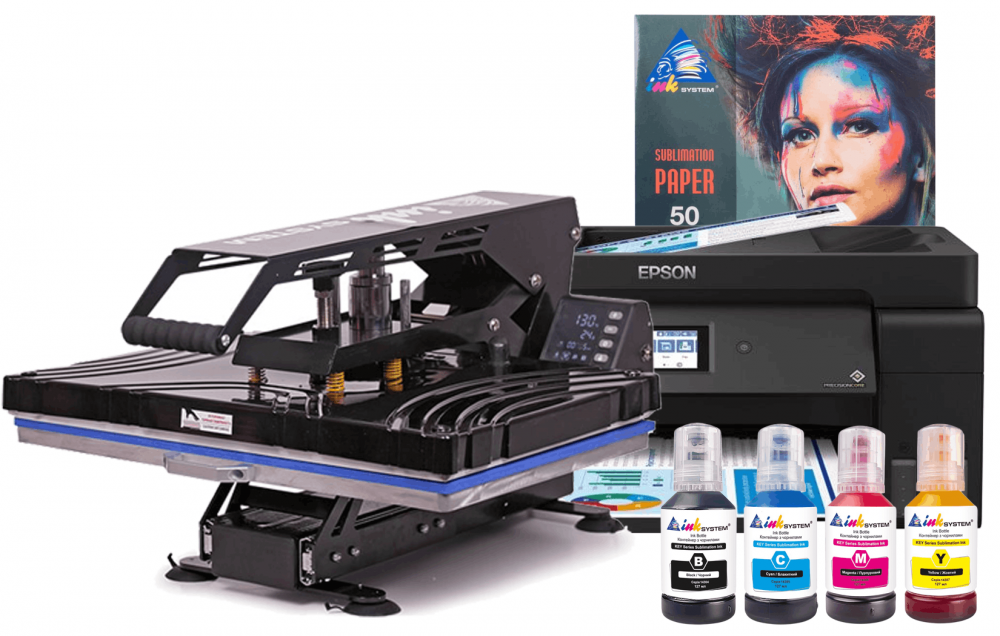 изображение Планшетный термопресс INKSYSTEM SP AO4060 40*60 см и МФУ Epson L14150 с набором для сублимационной печати - изображение 1