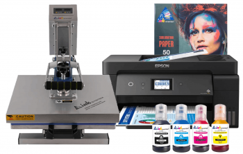 Планшетный термопресс INKSYSTEM P-3838+ 38*38 см и МФУ Epson L14150 с набором для сублимационной печати