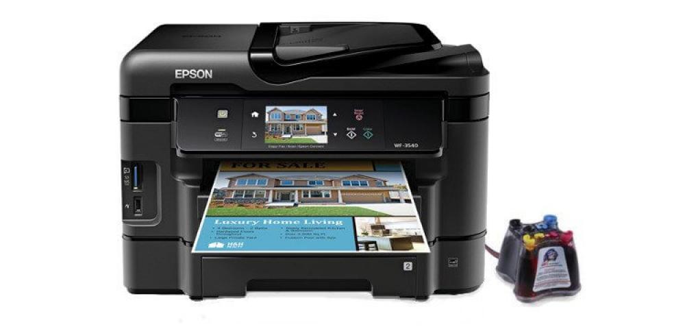 изображение МФУ Epson Workforce WF-3540 с СНПЧ и чернилами (США) - изображение 1