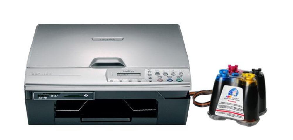 изображение МФУ Brother DCP 117C с СНПЧ и чернилами - изображение 1