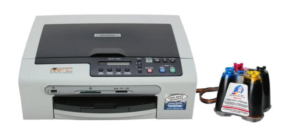 изображение МФУ Brother DCP 130C с СНПЧ и чернилами - изображение 1