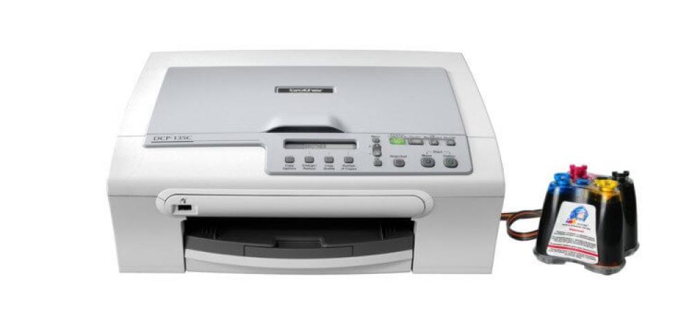 изображение МФУ Brother DCP 135C с СНПЧ и чернилами - изображение 1