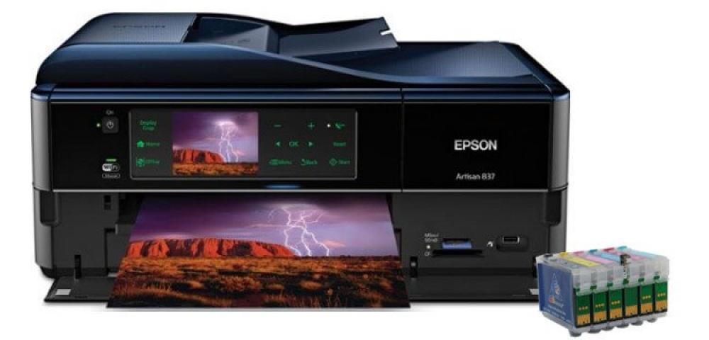 изображение МФУ Epson Artisan 837 с ПЗК и чернилами - изображение 1