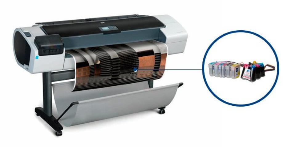 изображение Плоттер HP DesignJet T1200 с СНПЧ и чернилами - изображение 1