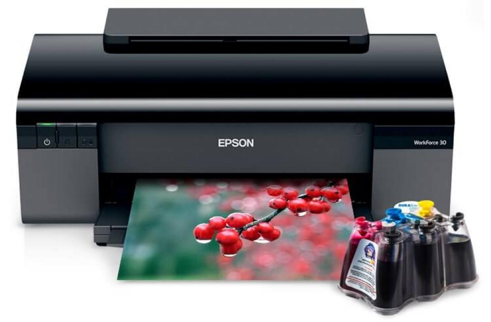 изображение Принтер Epson Workforce 30 Refurbished by Epson с СНПЧ и чернилами - изображение 1