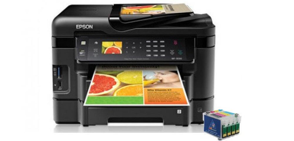 изображение МФУ Epson WorkForce WF-3530 с ПЗК и чернилами - изображение 1
