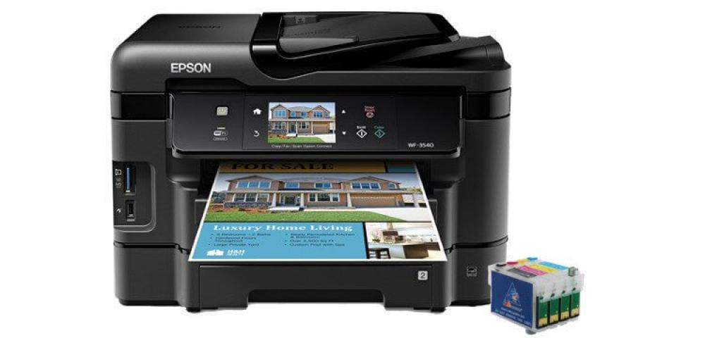 изображение МФУ Epson Workforce WF-3540 Refurbished by Epson с ПЗК и чернилами - изображение 1