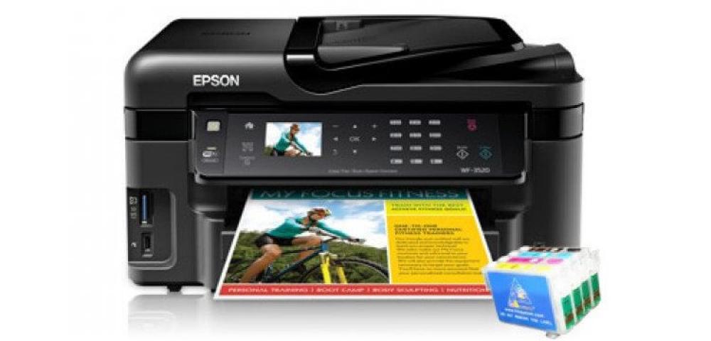 изображение МФУ Epson Workforce WF-3520DWF с ПЗК и чернилами (Рус) - изображение 1